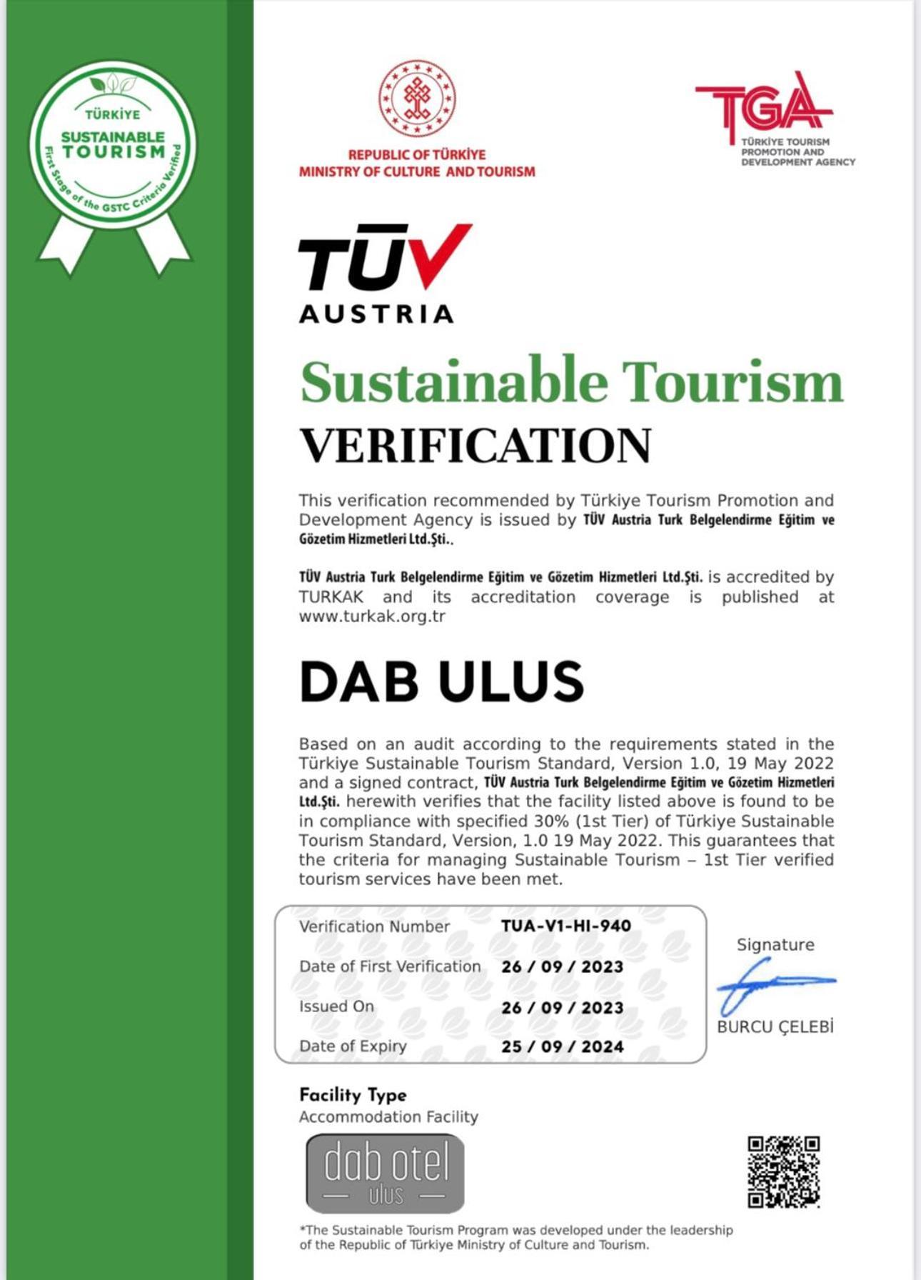 Dab Hotel Ulus Ankara Exterior photo